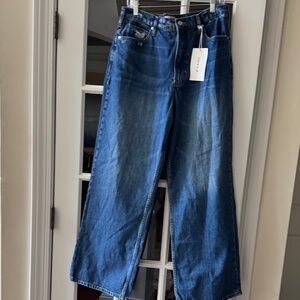 Frame Denim Blue Flare & Wide Leg Jeans